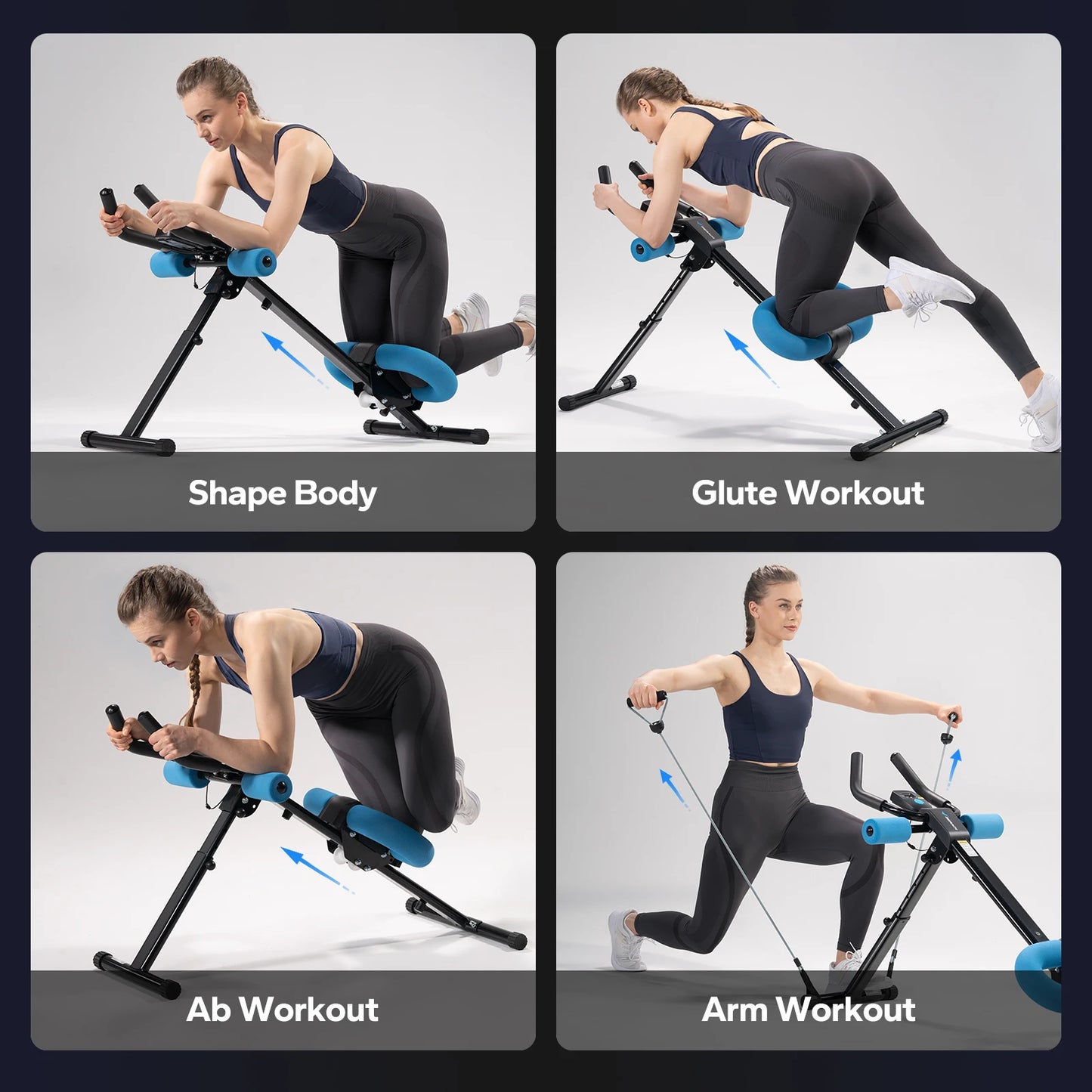 MERACH Abdominal Exercise Machine Adjustable Trainer Foldable Core Workout