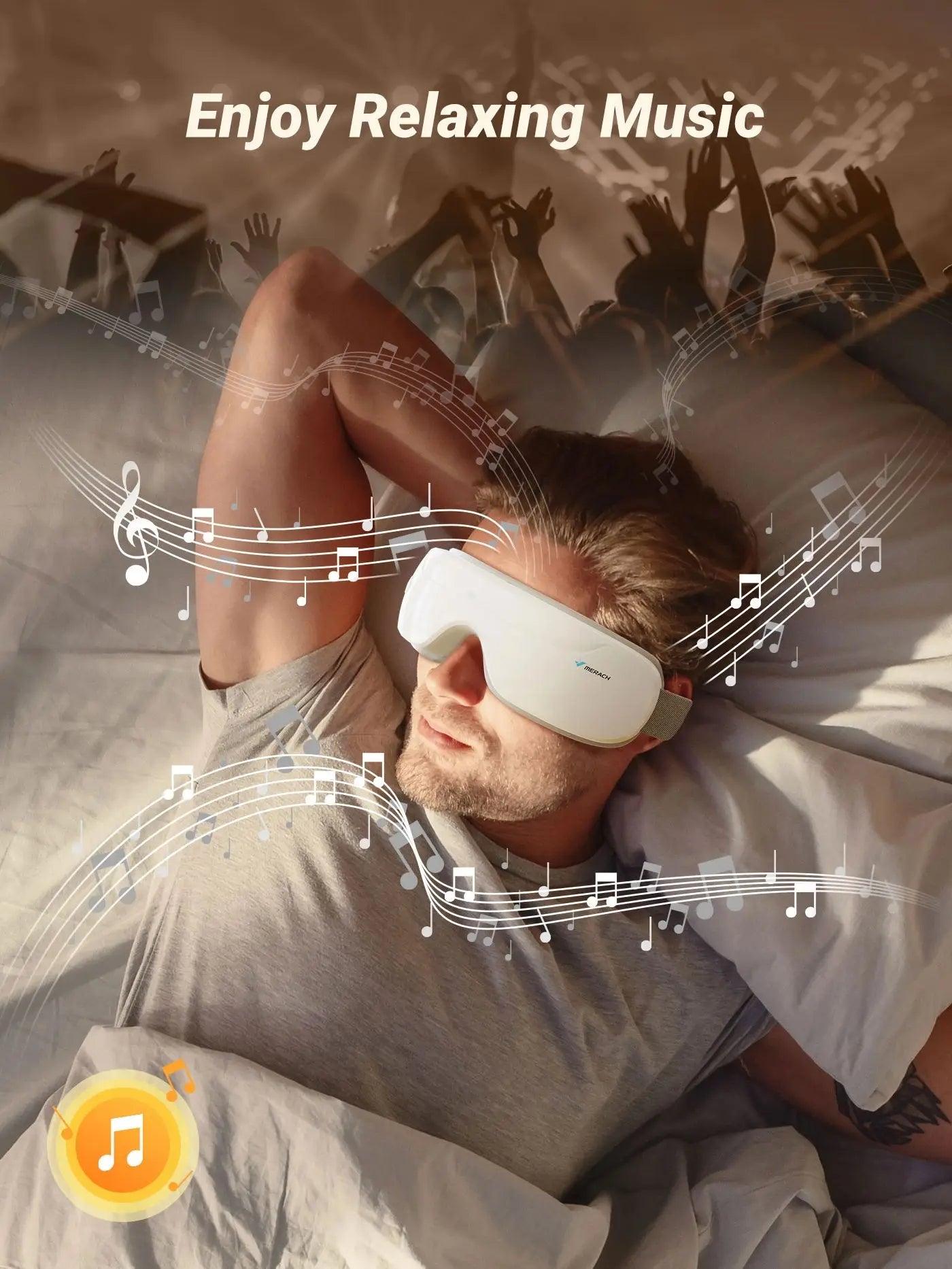 MERACH Eye Massager with Heat Compression and Bluetooth Music Eye Care Device Smart Eye Mask for Birthday Gifts Free shipping