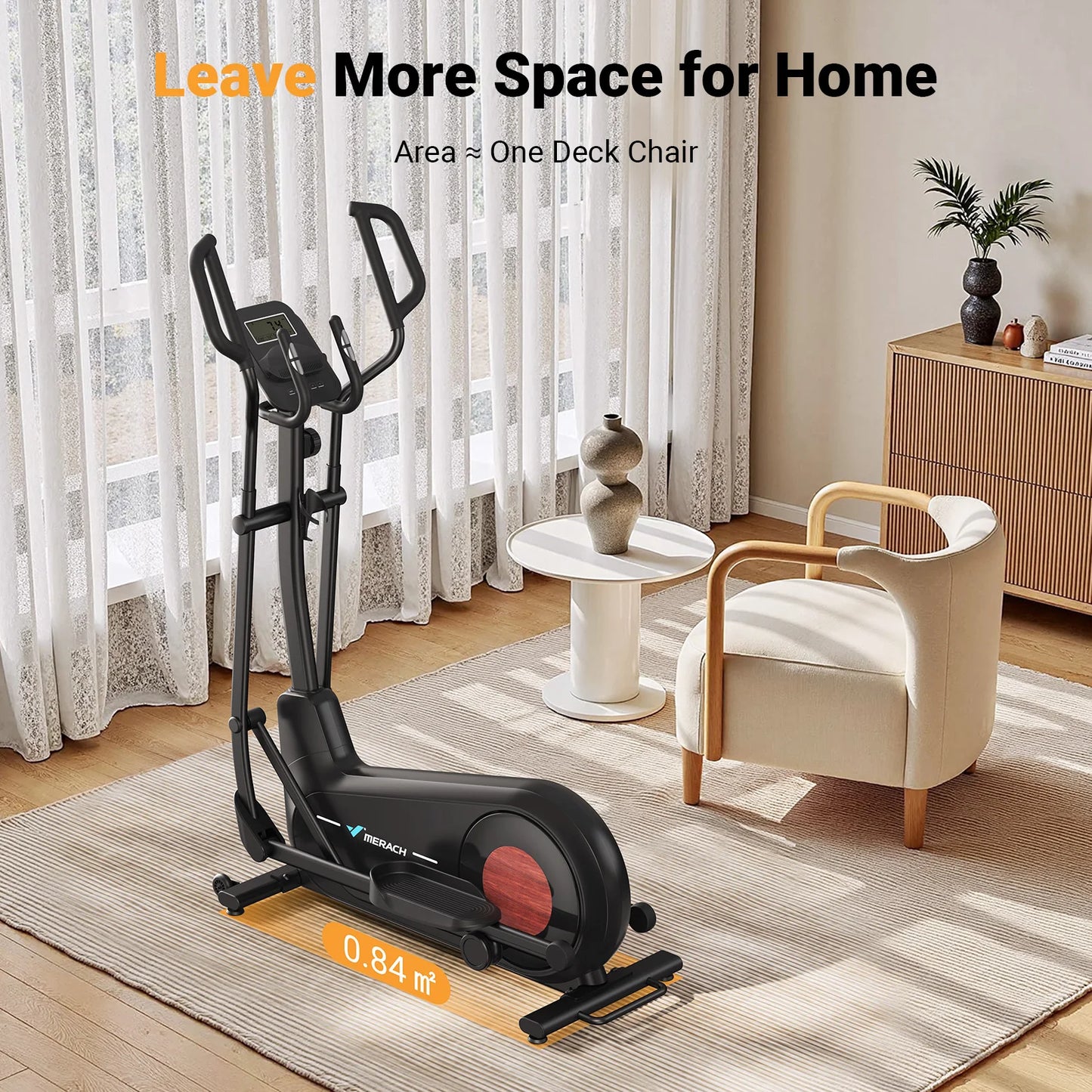 Merach Elliptical Exercise Machine With 8 Resistance Levels
