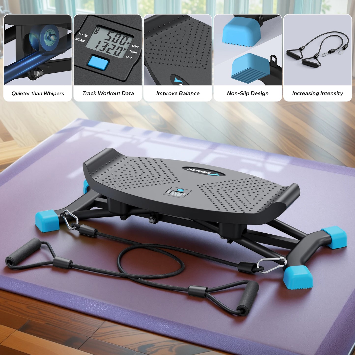 MERACH Ski Machine for Full Body Cardio Workout Home Gym