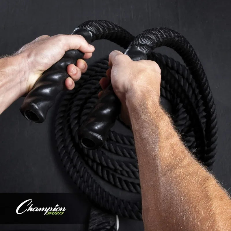 Champion Sports Heavy Duty Battle Rope For Strength And Conditioning