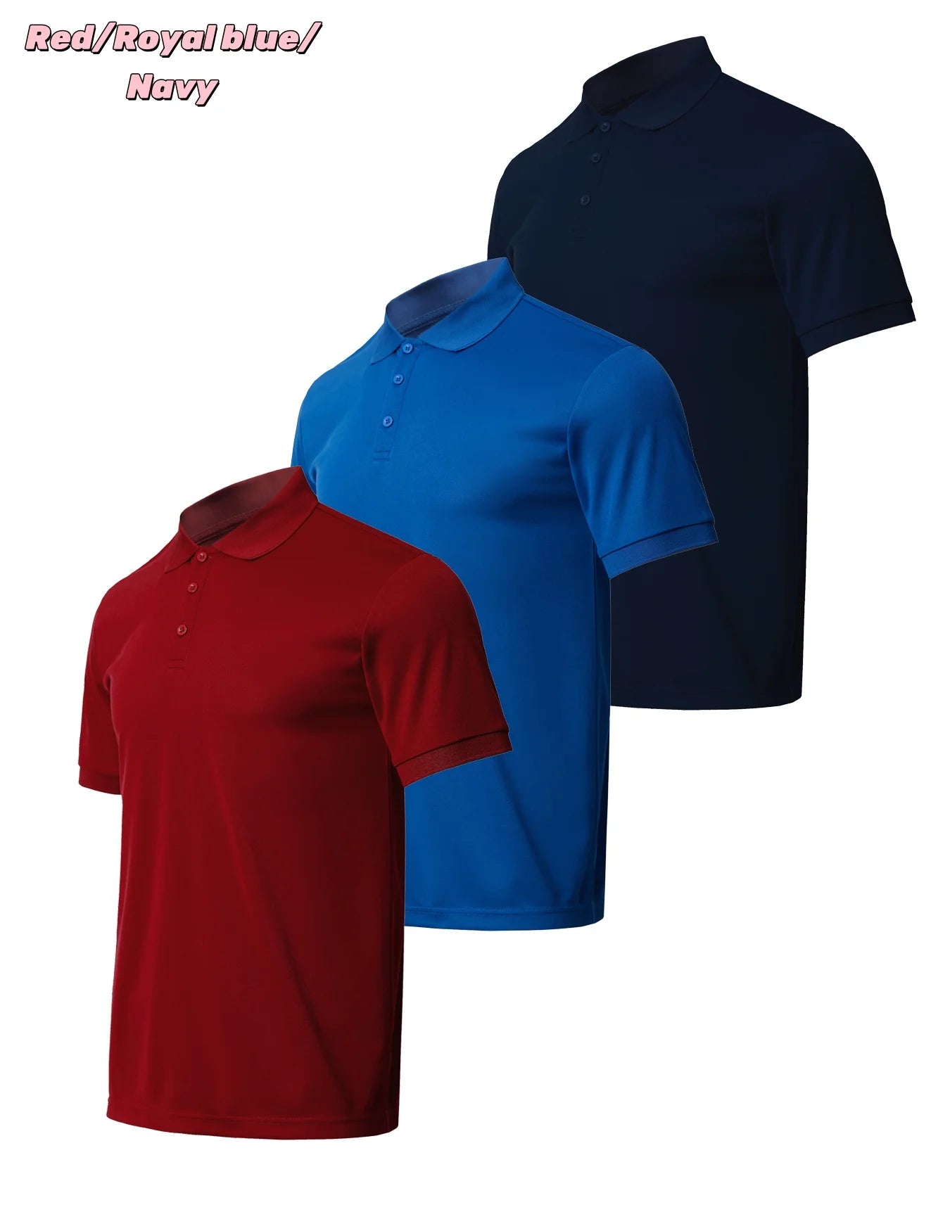 Men's Quick Dry Short Sleeve Golf Shirt Moisture Wicking