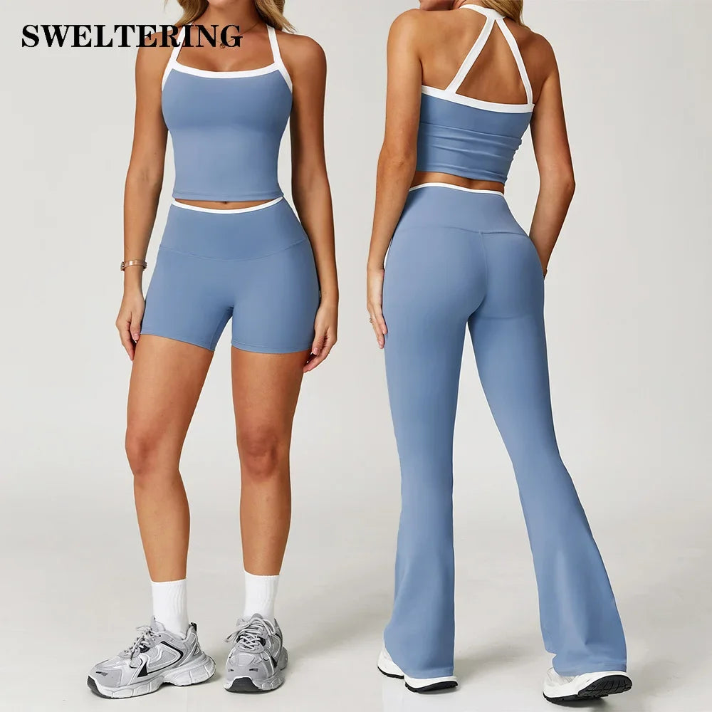 SWELTERINGCN Women 2 Piece Tracksuit Yoga Set Gym Wear