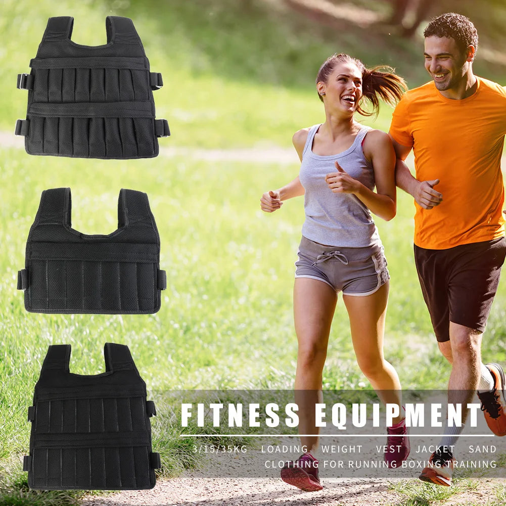 Adjustable Weight Vest for Running Training Fitness Equipment 3 to 50kg Loading Waistcoat Jacket
