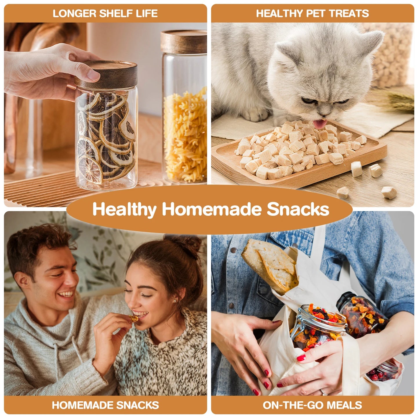 Lecon Chef Food Dehydrator Machine, 12 Stainless Steel Trays Food-Dryer 24H Timer & 194ºF Temperature Control 1000W Dehydrators