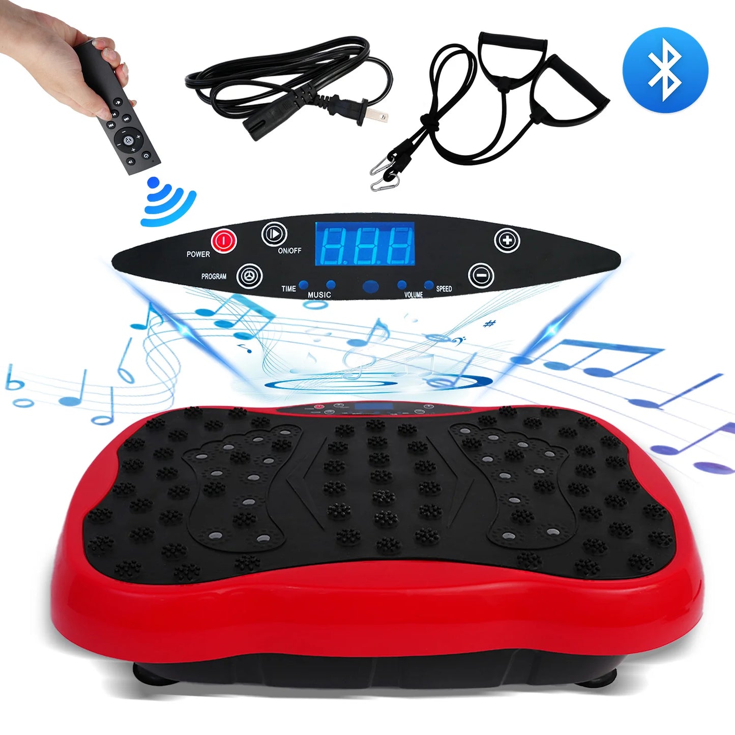 Full Body Vibration Plate Exercise Machine With Bands