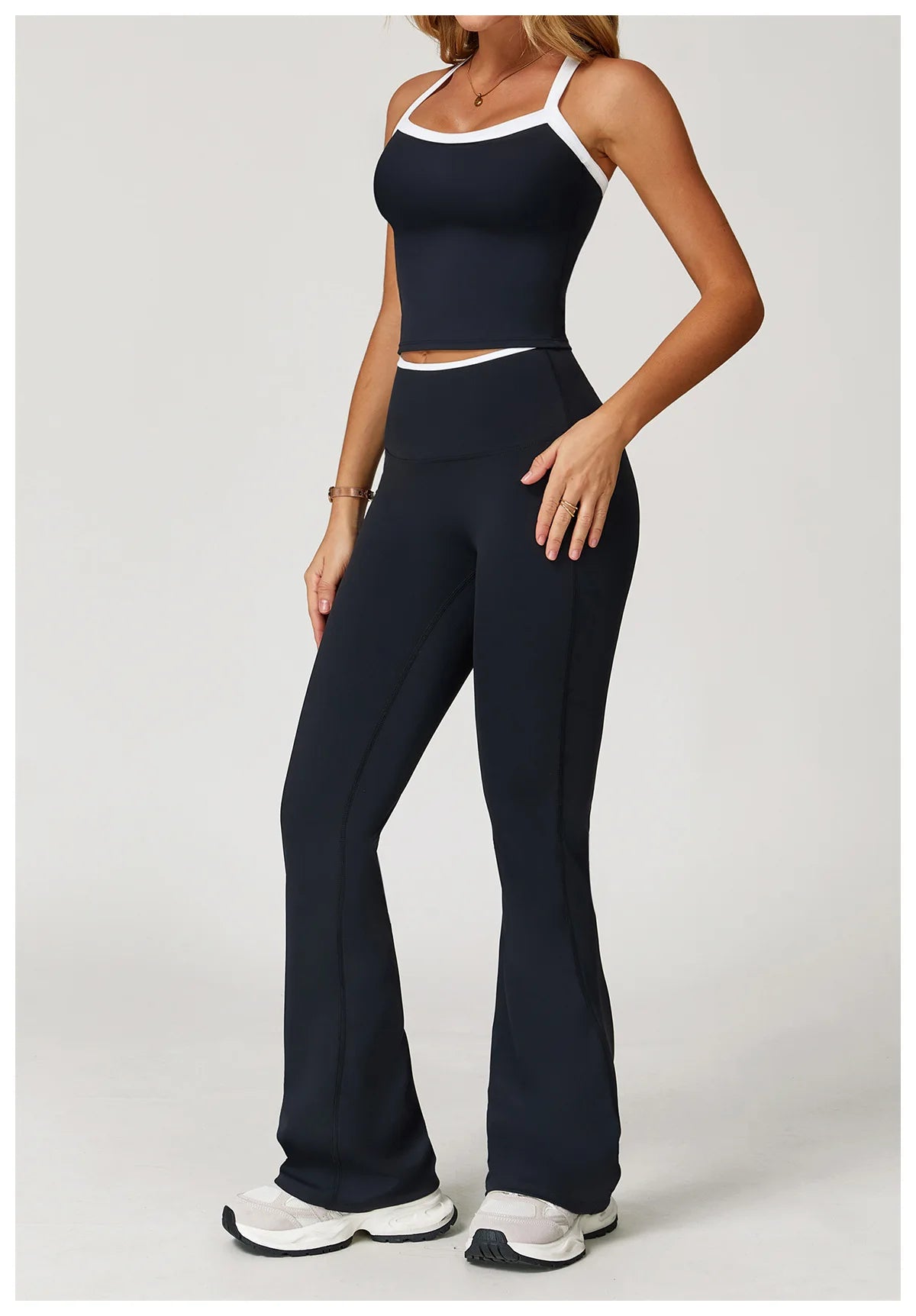 SWELTERINGCN Women 2 Piece Tracksuit Yoga Set Gym Wear