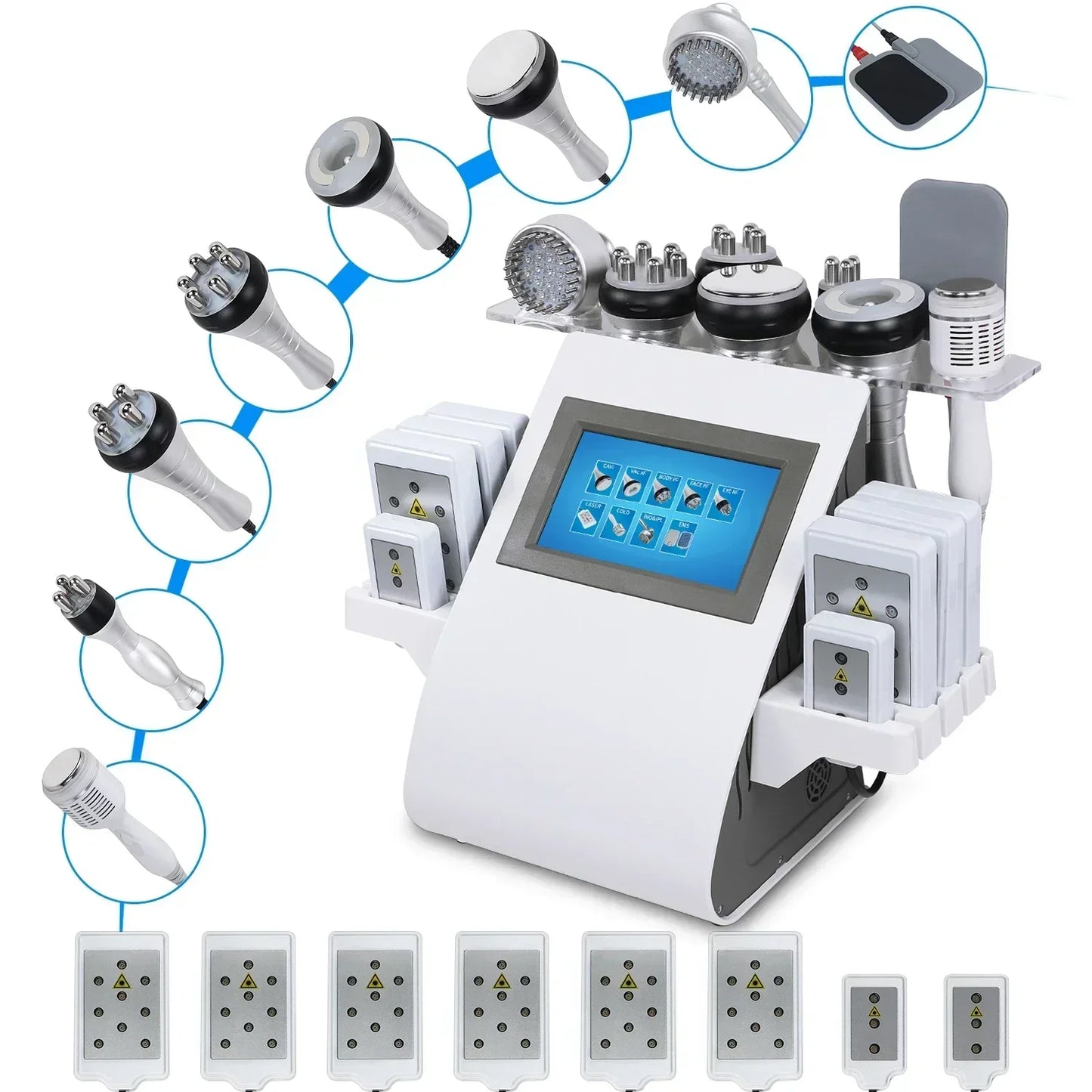 RF Tool 40K 9 in 1 Cavitation Ultrasonic Body Slimming Machine Multi-Polar Rejuvenation Skin Lift Tighten