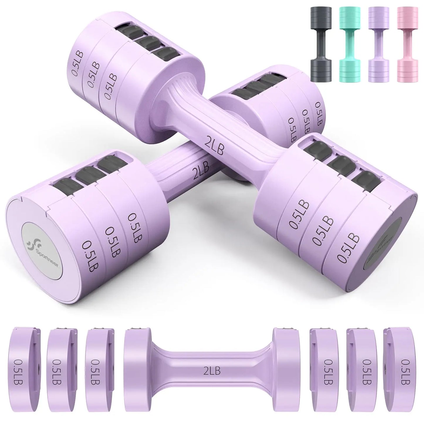 Sportneer Adjustable Dumbbell Set Fast Adjust Home Gym Weights