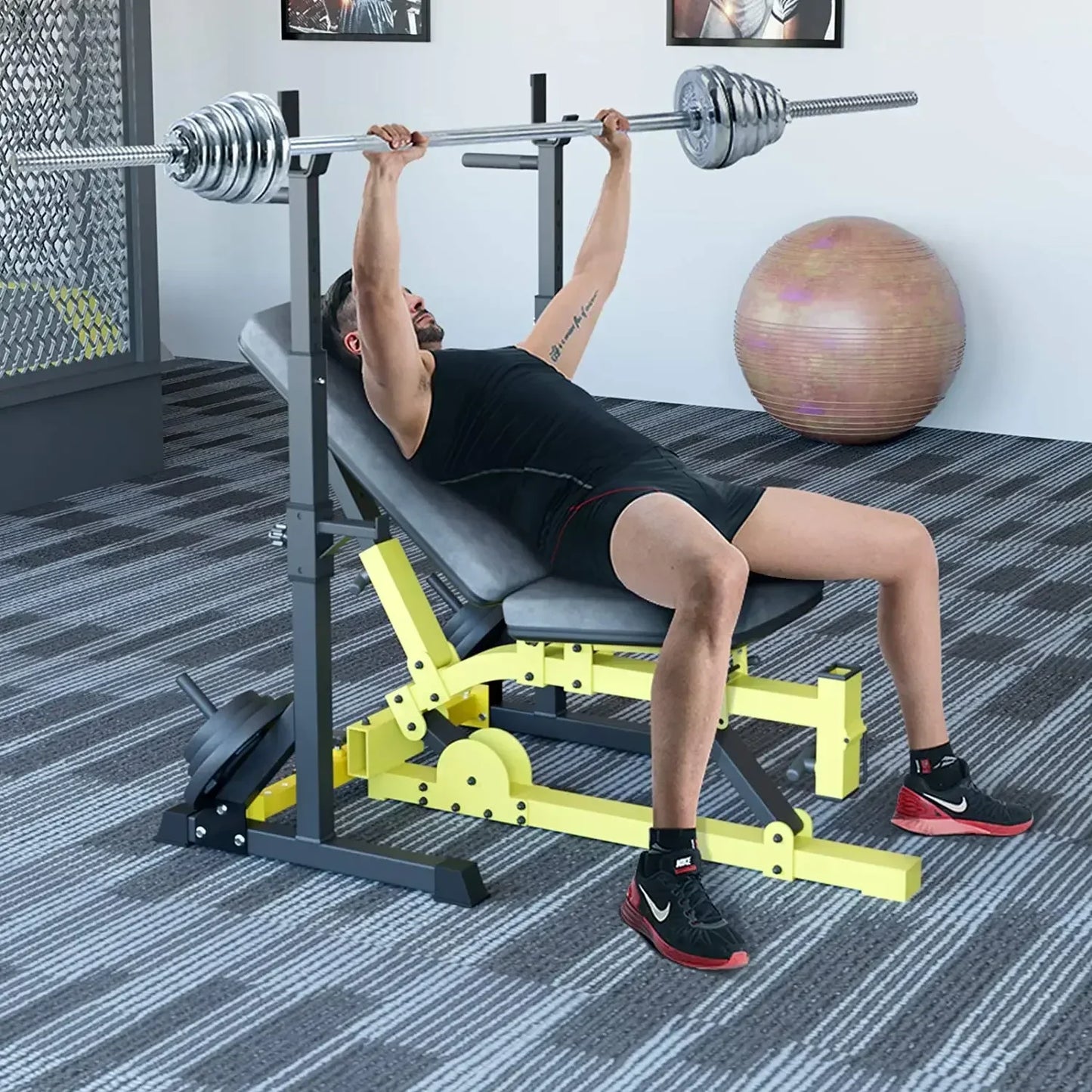 Adjustable Squat Rack Stand Multi Function Barbell Rack Load 250kg