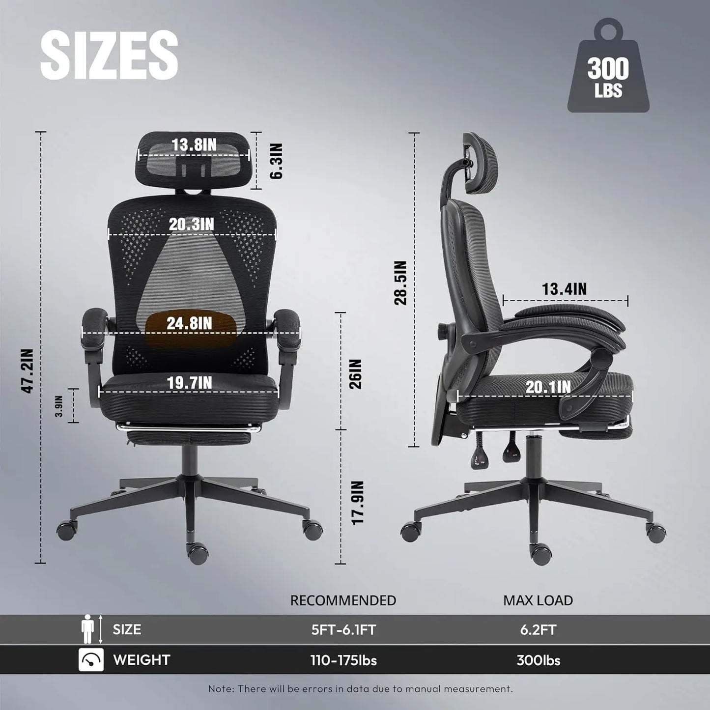 Dowinx Ergonomic Mesh Office Chair With Lumbar Support