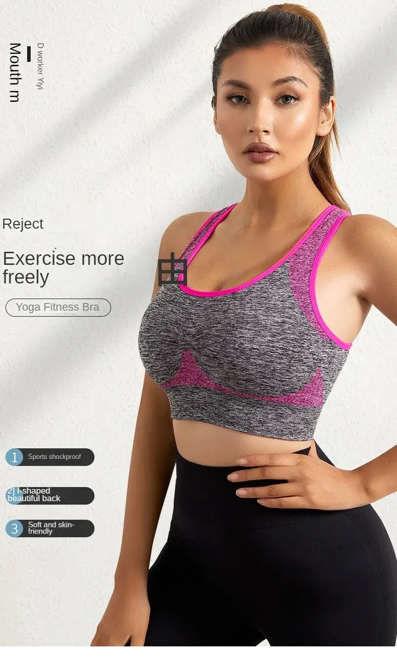 VEYKCN Women's Backless Padded Yoga Sports Bra Low Impact