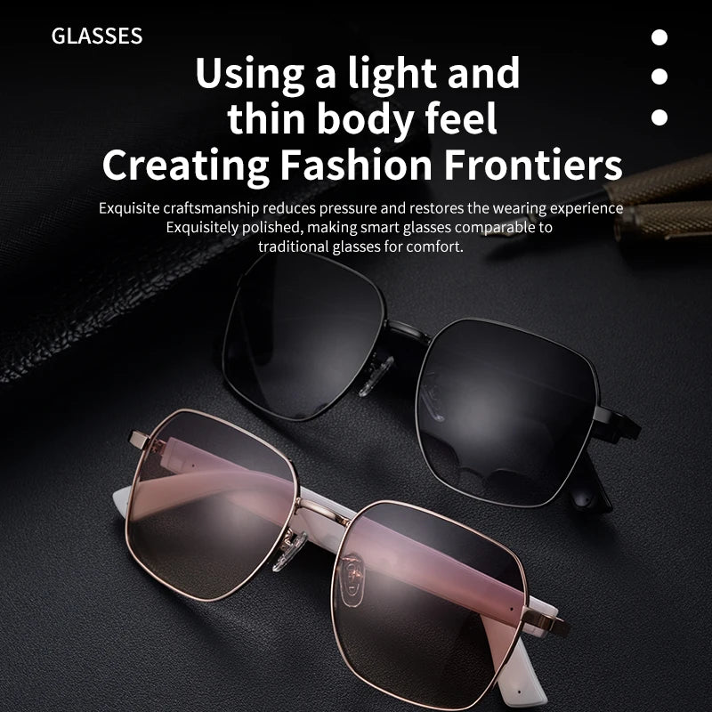 MOPINK Smart Glasses Bluetooth Wireless Audio Touch Headphones