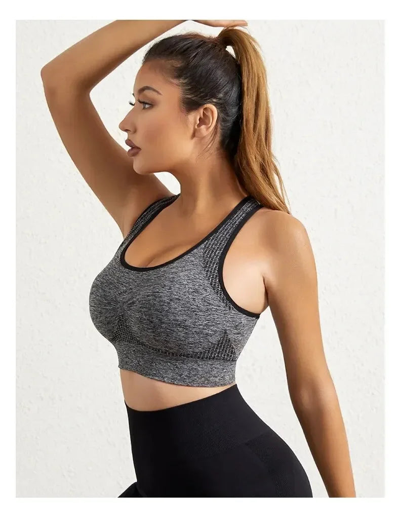 VEYKCN Women's Backless Padded Yoga Sports Bra Low Impact