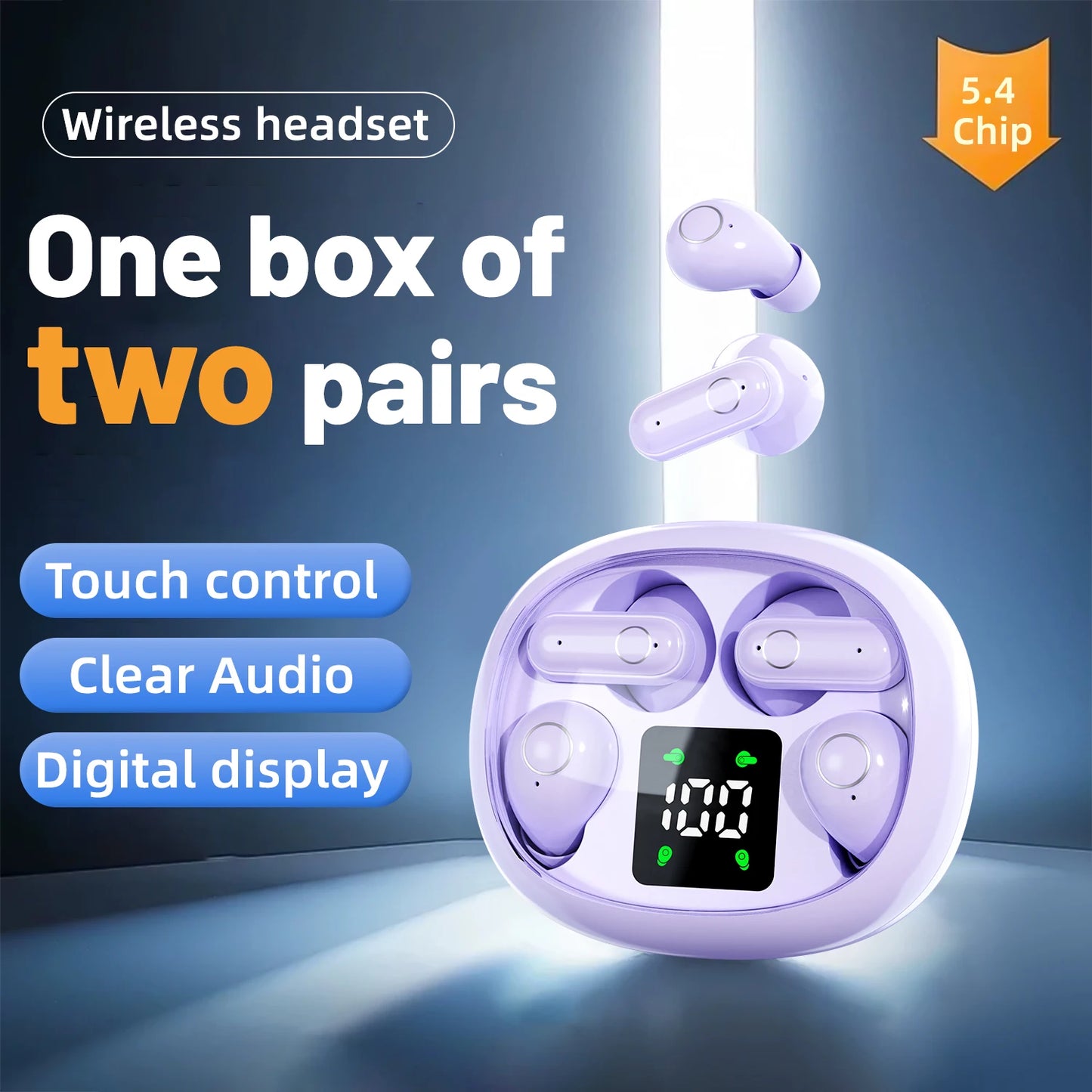 SHUKE Mini Sleep Earbuds Wireless Bluetooth Headphones Noise Cancellation
