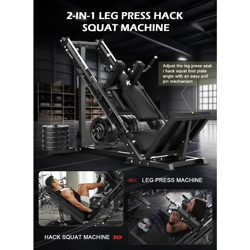 YTYIN Leg Press Hack Squat Machine Two in One SpaceGym