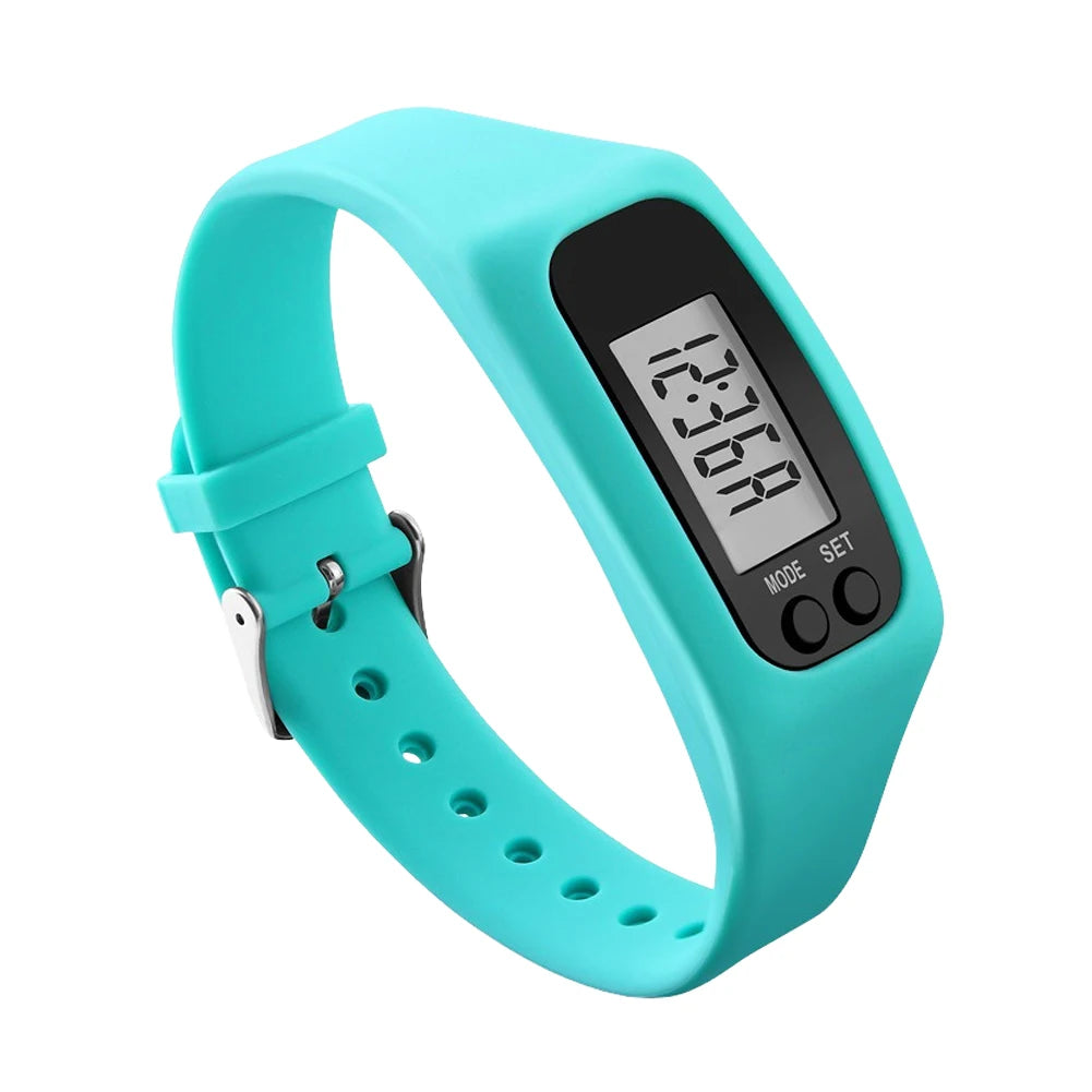 LED Pedometer Bracelet With 12 24H Time Display Multi Function