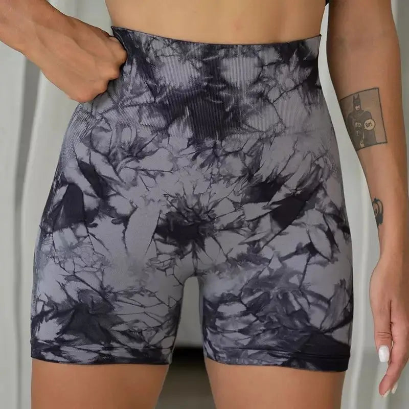 Women Nylon Yoga Shorts High Elastic Seamless Fit Comfort