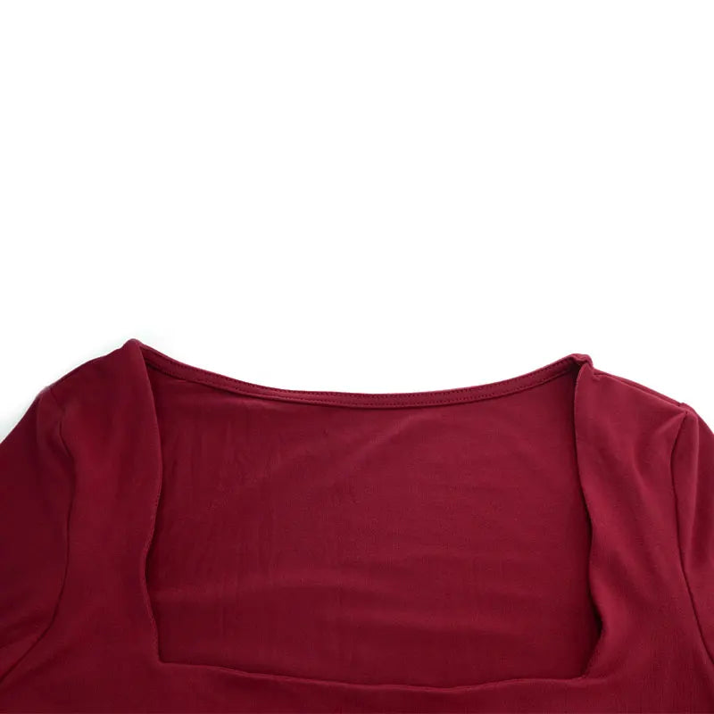 VYTBCN Autumn Women T Shirt Solid Elegant Long Sleeve Tee