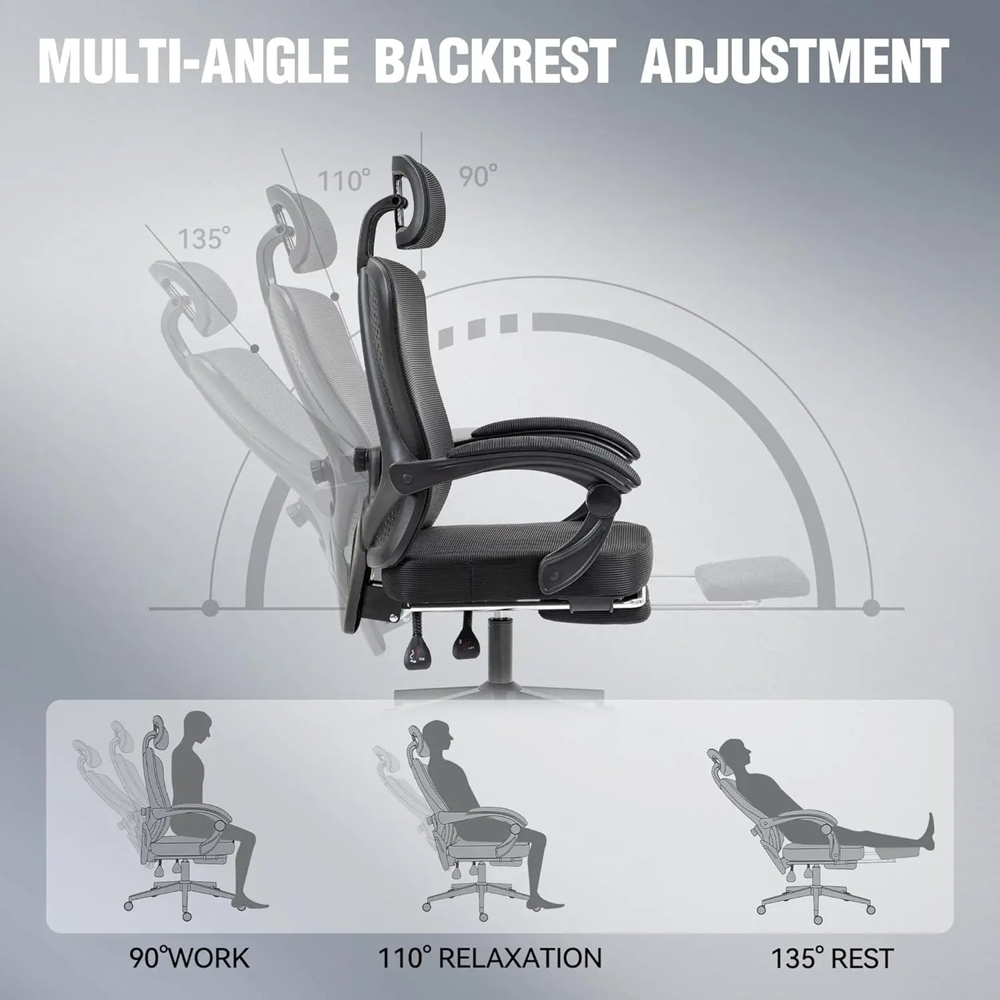 Dowinx Ergonomic Mesh Office Chair With Lumbar Support