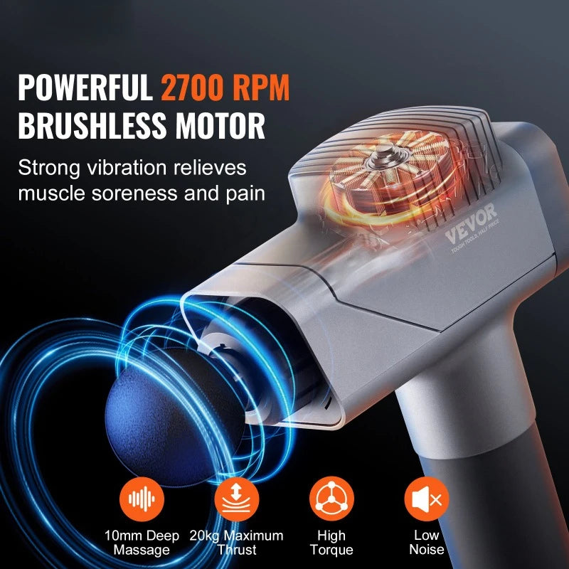 Massage Gun Deep Tissue Percussion Massager 8 Speed Levels