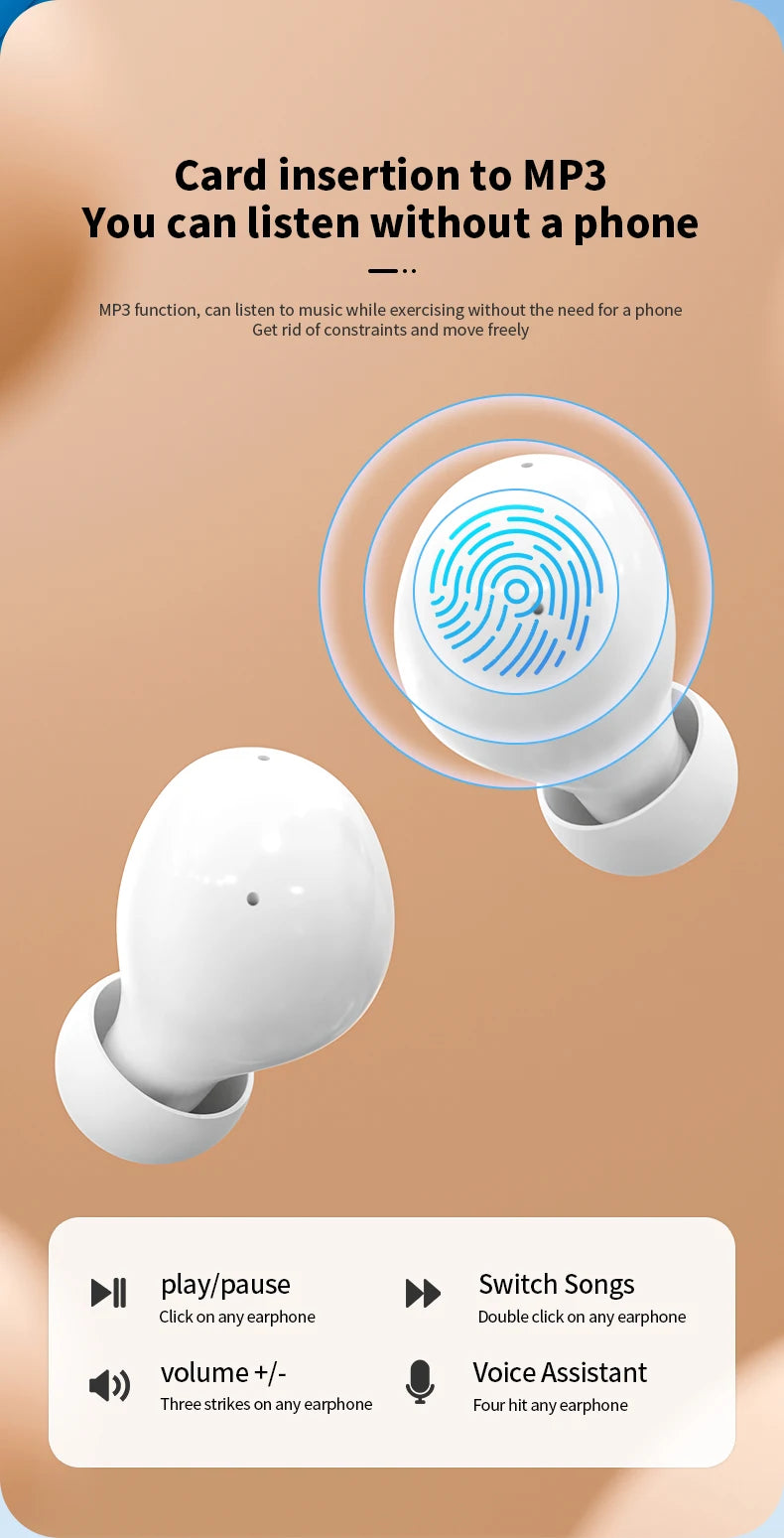 INMAS S09 Wireless Earbuds ANC Bluetooth Touch Control