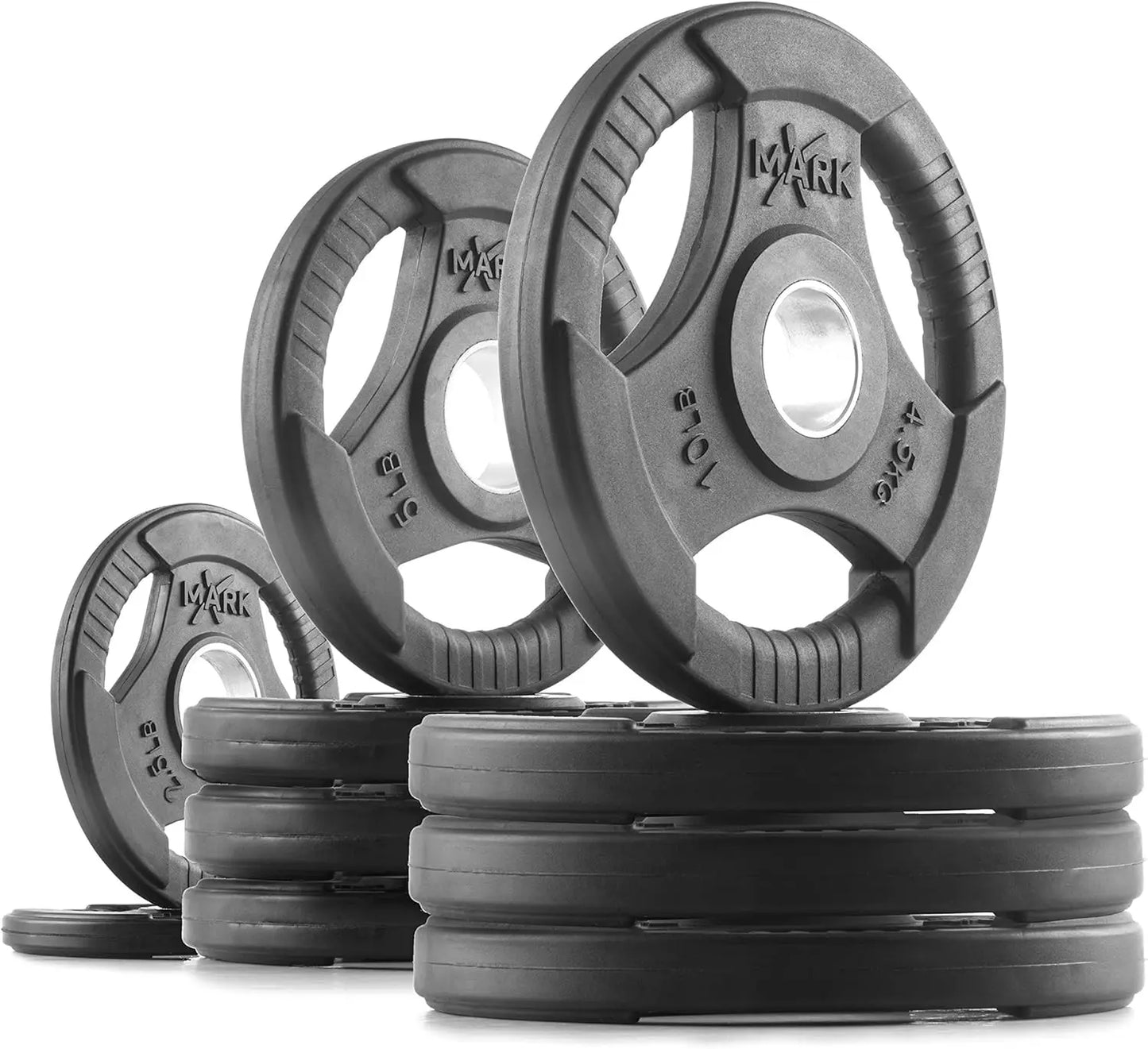 ARMS Weight Plates Set Rubber Coated For Barbell Strength Training