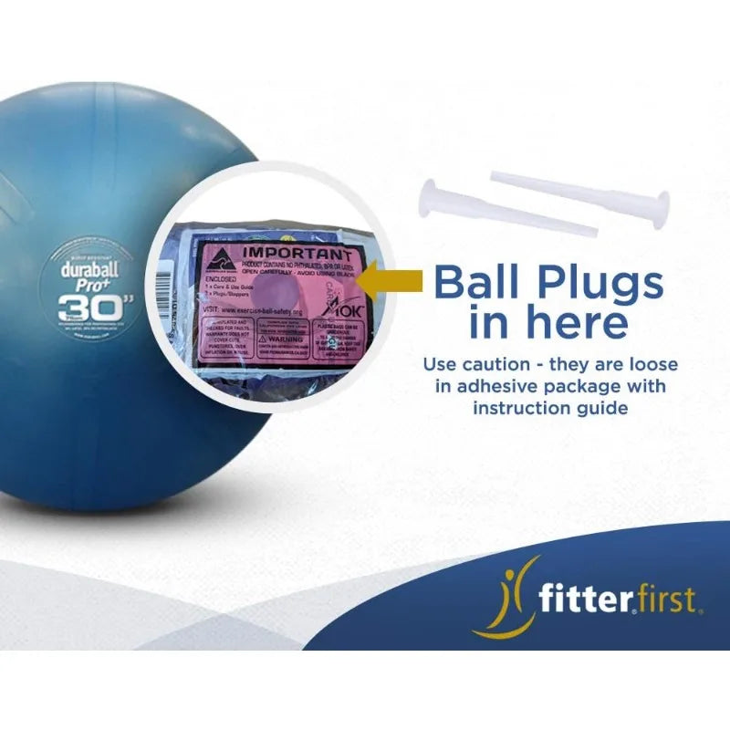 Fitterfirst Duraball Pro Exercise Ball 75 Centimeter Blue