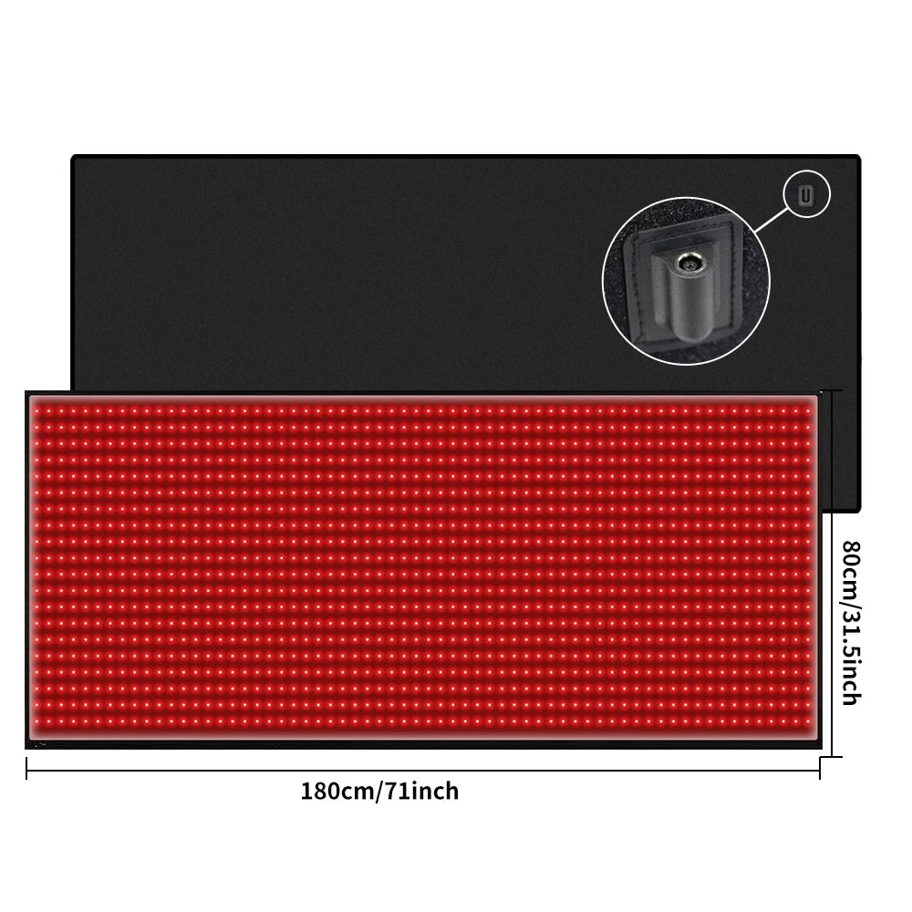 Electronic Full Body Red Light Mat 1280 LEDs Pain Relief