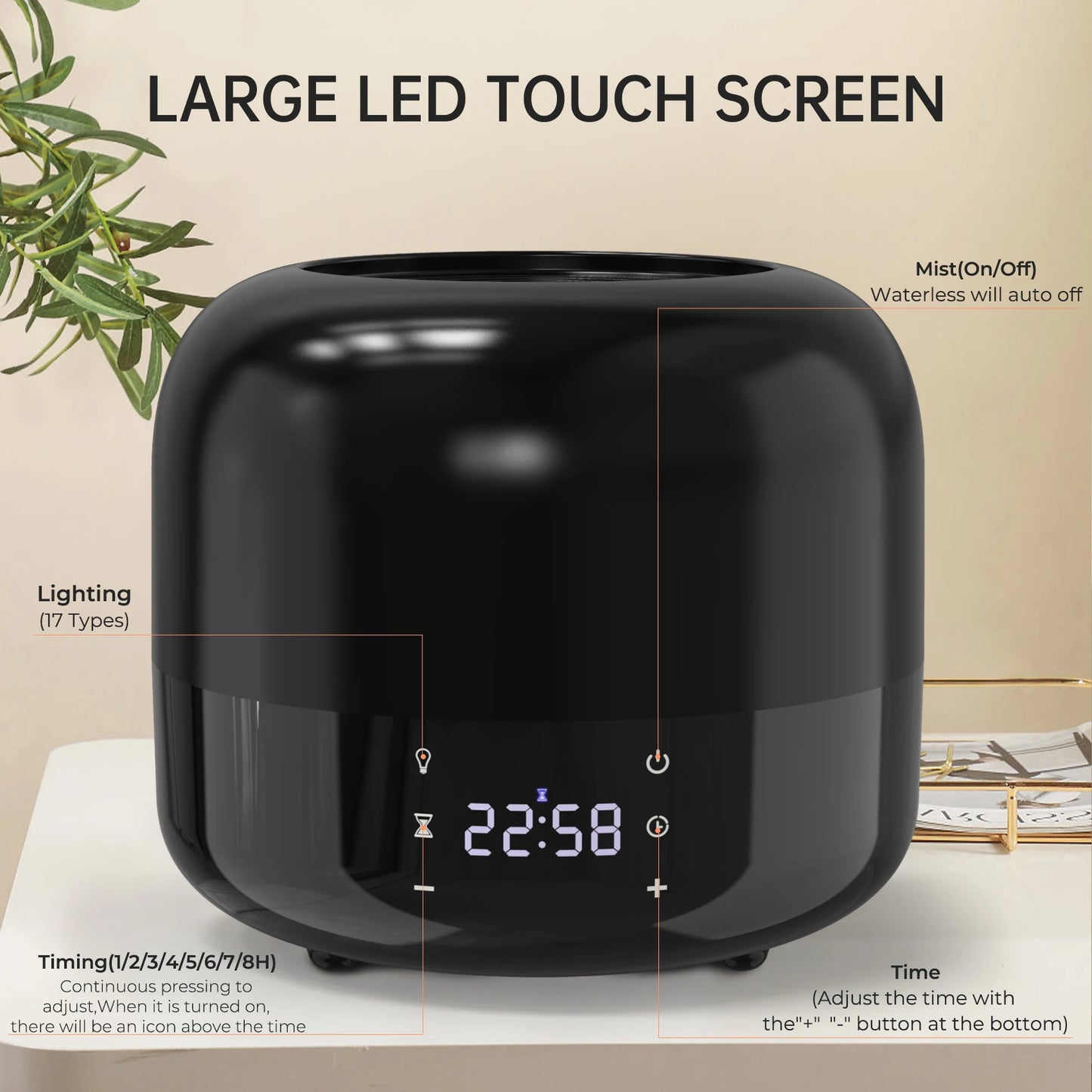 Sejoy Air Humidifier Aroma Diffuser Ultrasonic Cool Mist