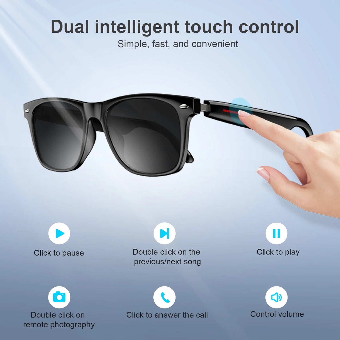 Blackview Bluetooth Smart Glasses with Built-in Speaker