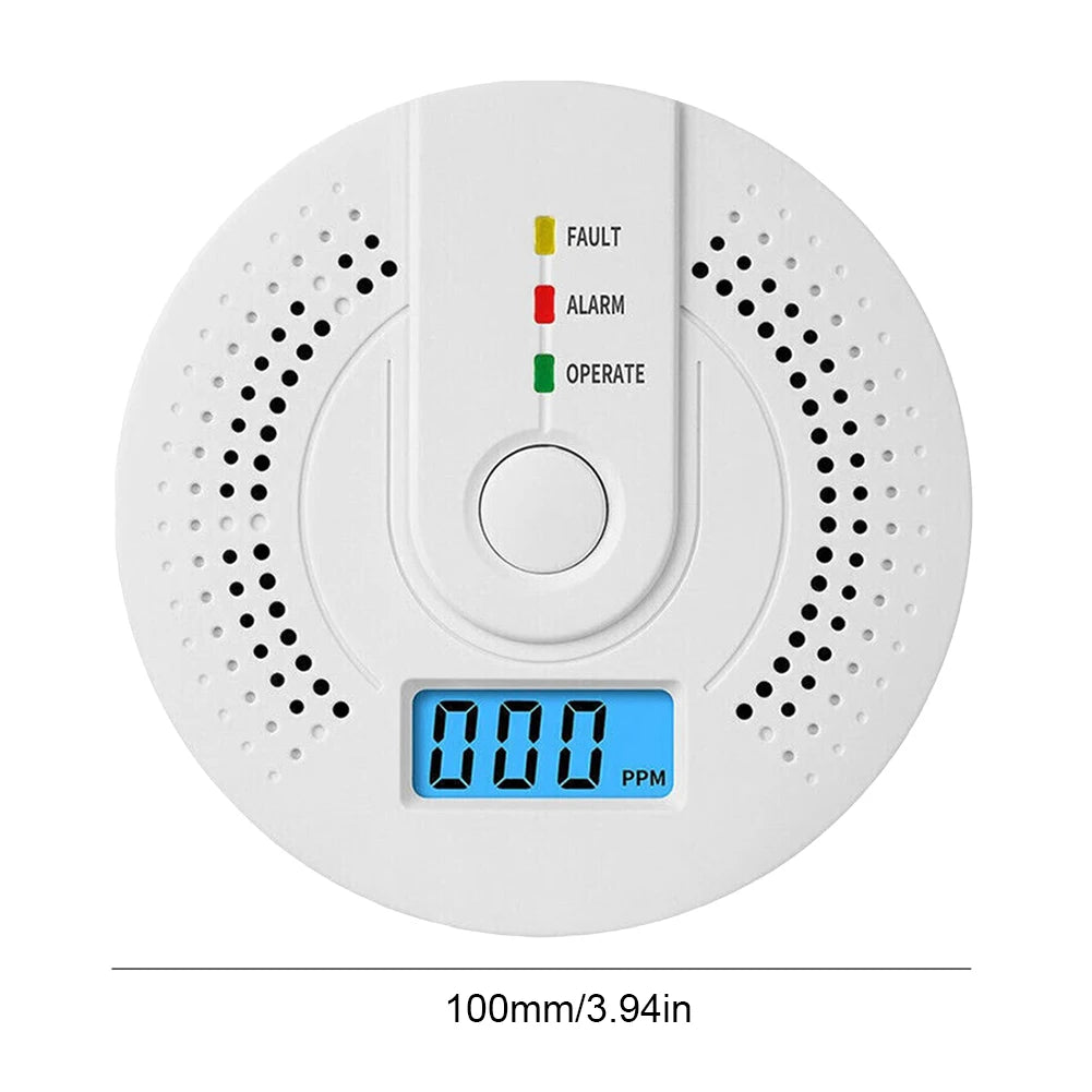NONEDIY Digital Carbon Monoxide Detector Battery Powered CO Alarm