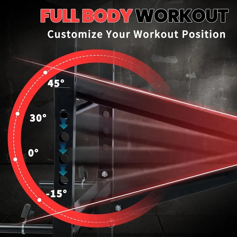 YTYINH Adjustable Weight Bench With Leg Extension Rack