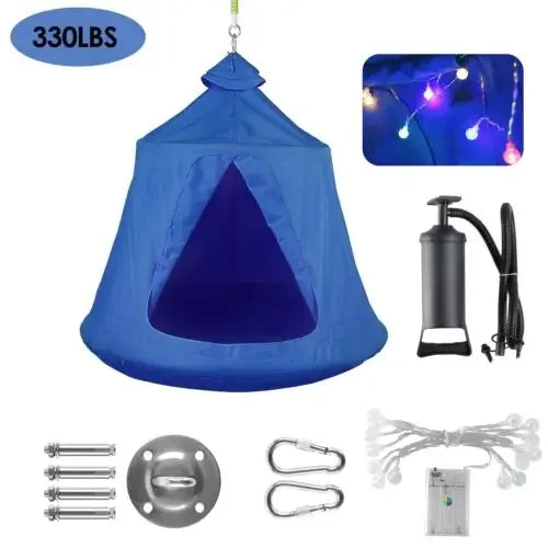 Hanging Tree Tent For Kids Indoor Outdoor Waterproof Light String