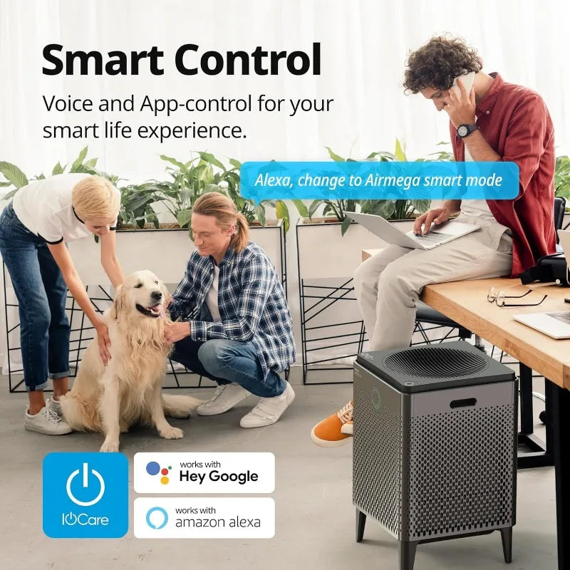 Coway Airmega 400S App Enabled Smart Technology Air Purifier Compatible with Amazon Alexa True HEPA Covers 1560 Square Feet
