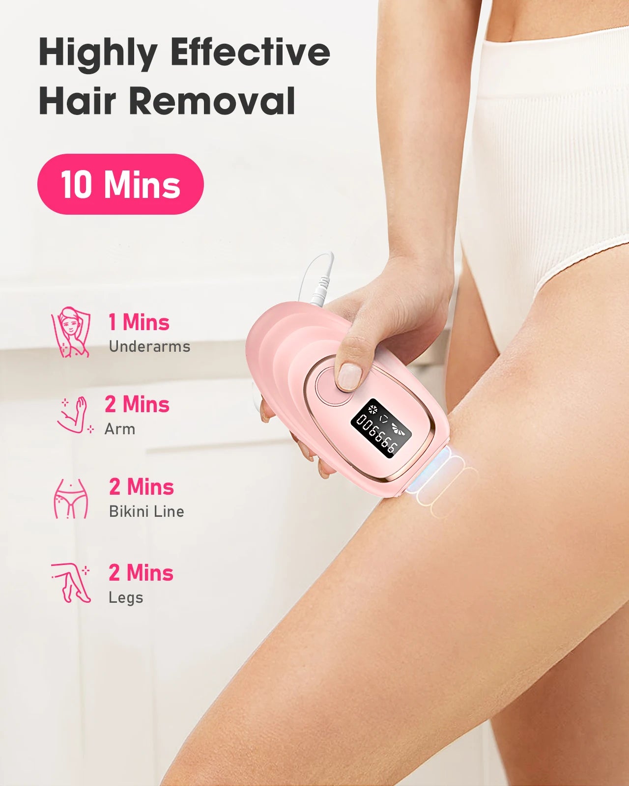 IPL Hair Laser Removal with Cooling Function Home Device 999900 + Flashes 18.5j Pulsed Light Epilator for Armpits/Body/Men/Women