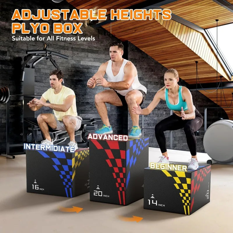 GIKPAL 3 In 1 Heavy Duty Plyometric Jump Box Training