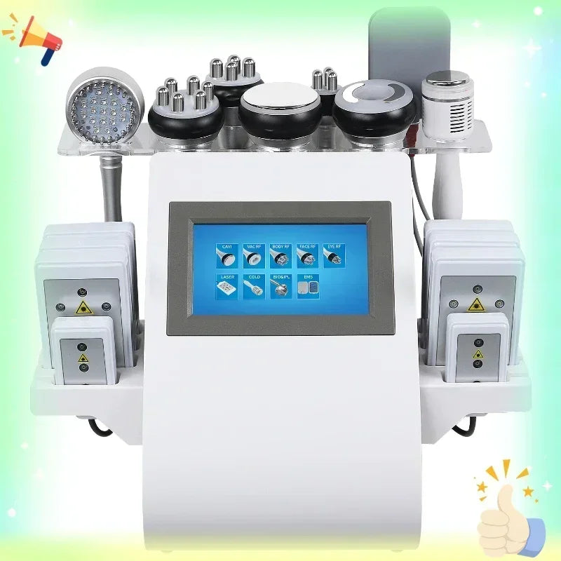 RF Tool 40K 9 in 1 Cavitation Ultrasonic Body Slimming Machine Multi-Polar Rejuvenation Skin Lift Tighten