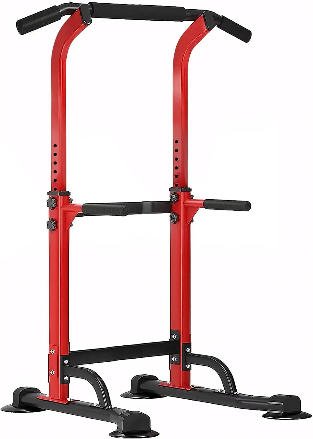 Adjustable Height Power Tower Dip Station Pull Up Bar for Home Gym Strength Training Equipment