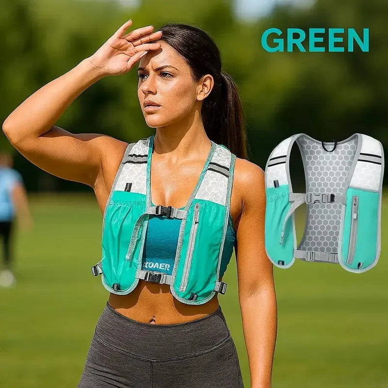 Biking Running Hydration Vest Reflective Chest Pack Phone