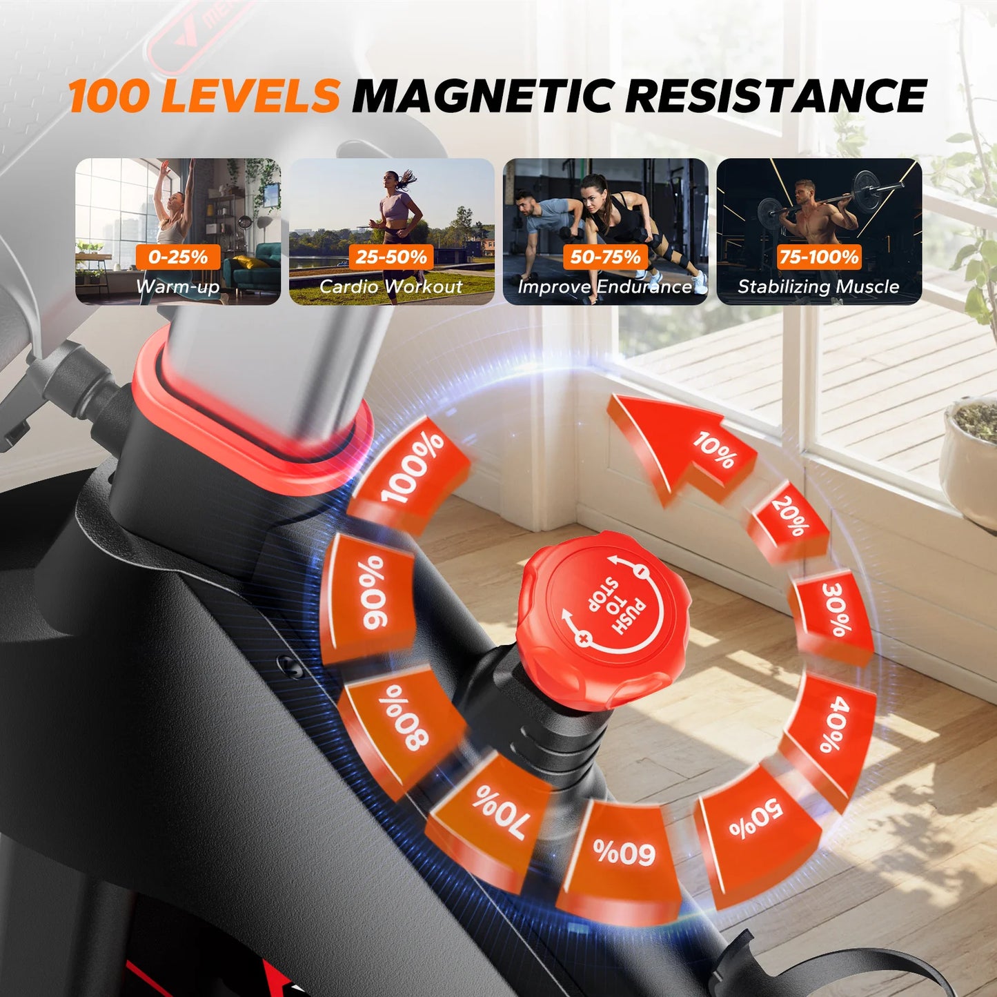 MERACH S38 Indoor Exercise Bike With Magnetic Resistance