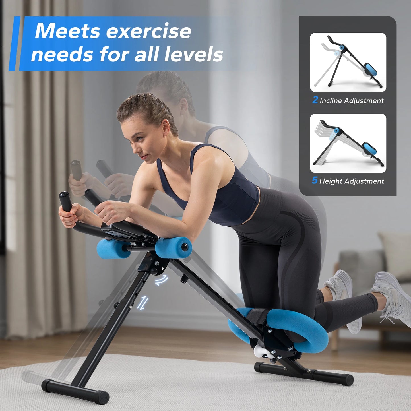 MERACH Abdominal Exercise Machine Adjustable Trainer System