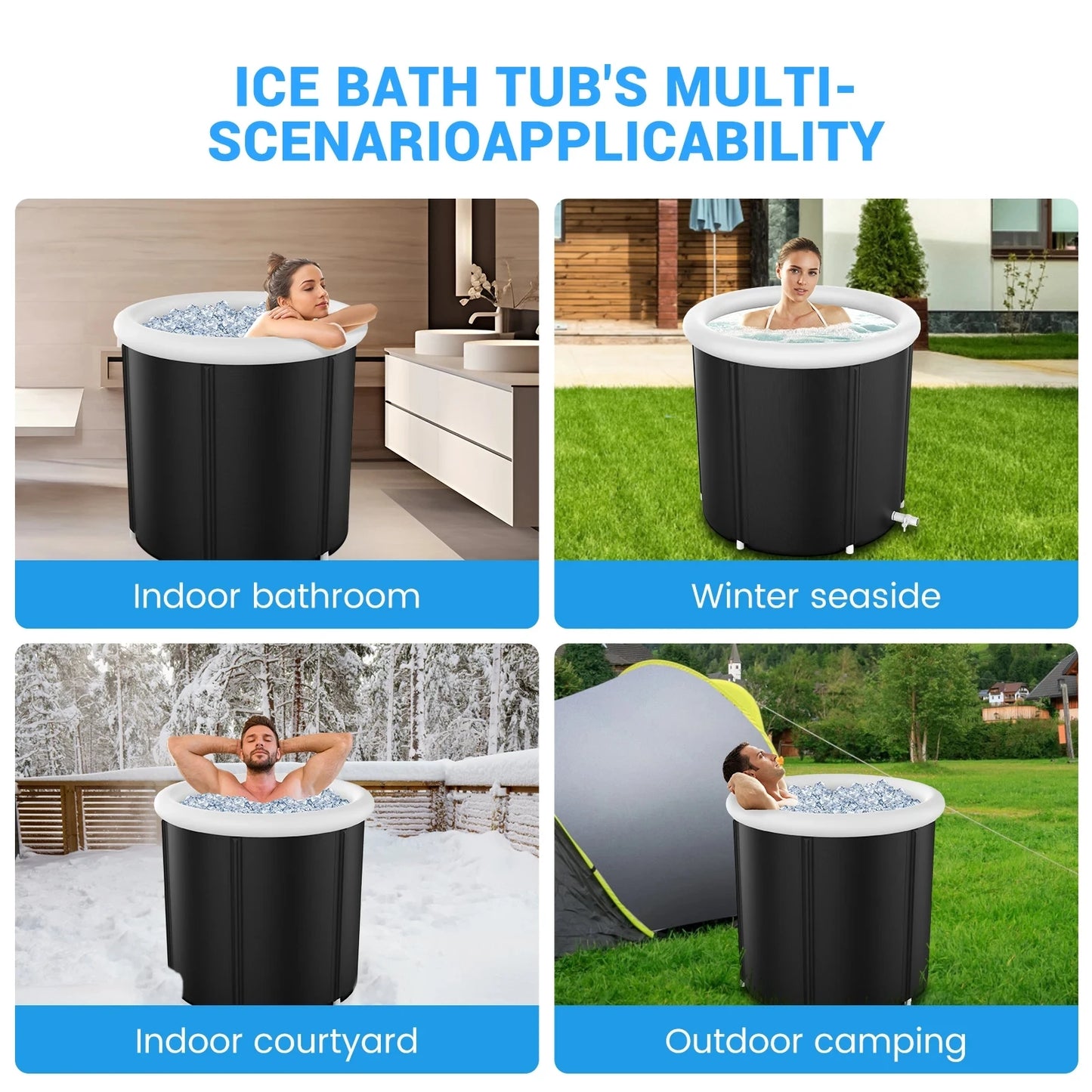 Cover Ice Bath Cold Plunge Tub Portable Recovery System