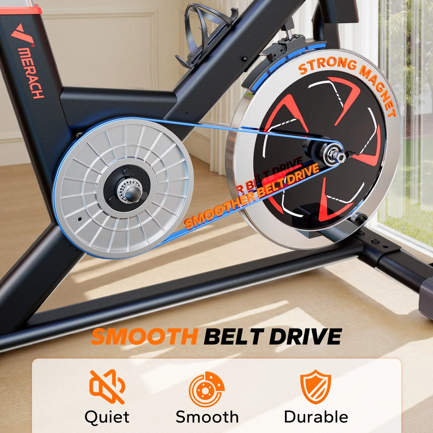 MERACH S38 Indoor Exercise Bike With Magnetic Resistance