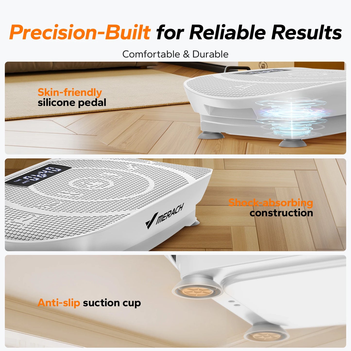 MERACH Vibration Plate Exercise Machine Whole Body Workout Platform For Fitness And Weight Loss Shaping