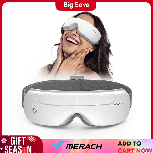 MERACH Eye Massager with Heat Compression and Bluetooth Music Eye Care Device Smart Eye Mask for Birthday Gifts Free shipping