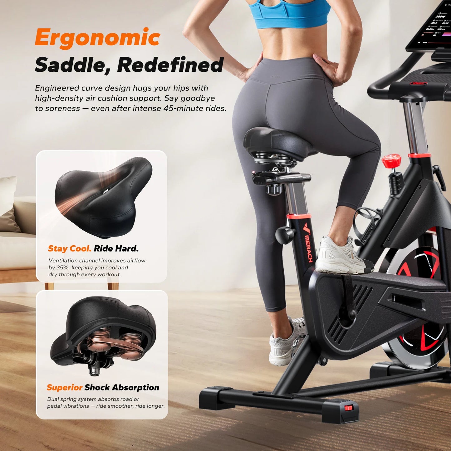 MERACH S38 Indoor Exercise Bike With Magnetic Resistance