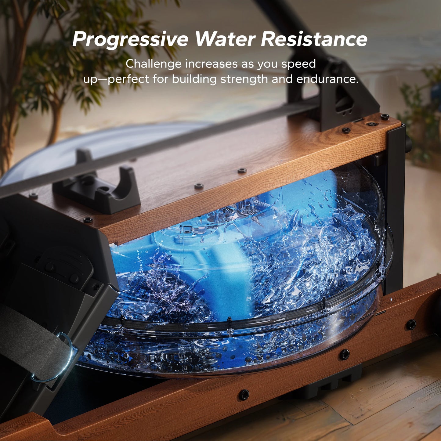 MERACH Water Rowing Machine For Home Foldable 400 Lbs