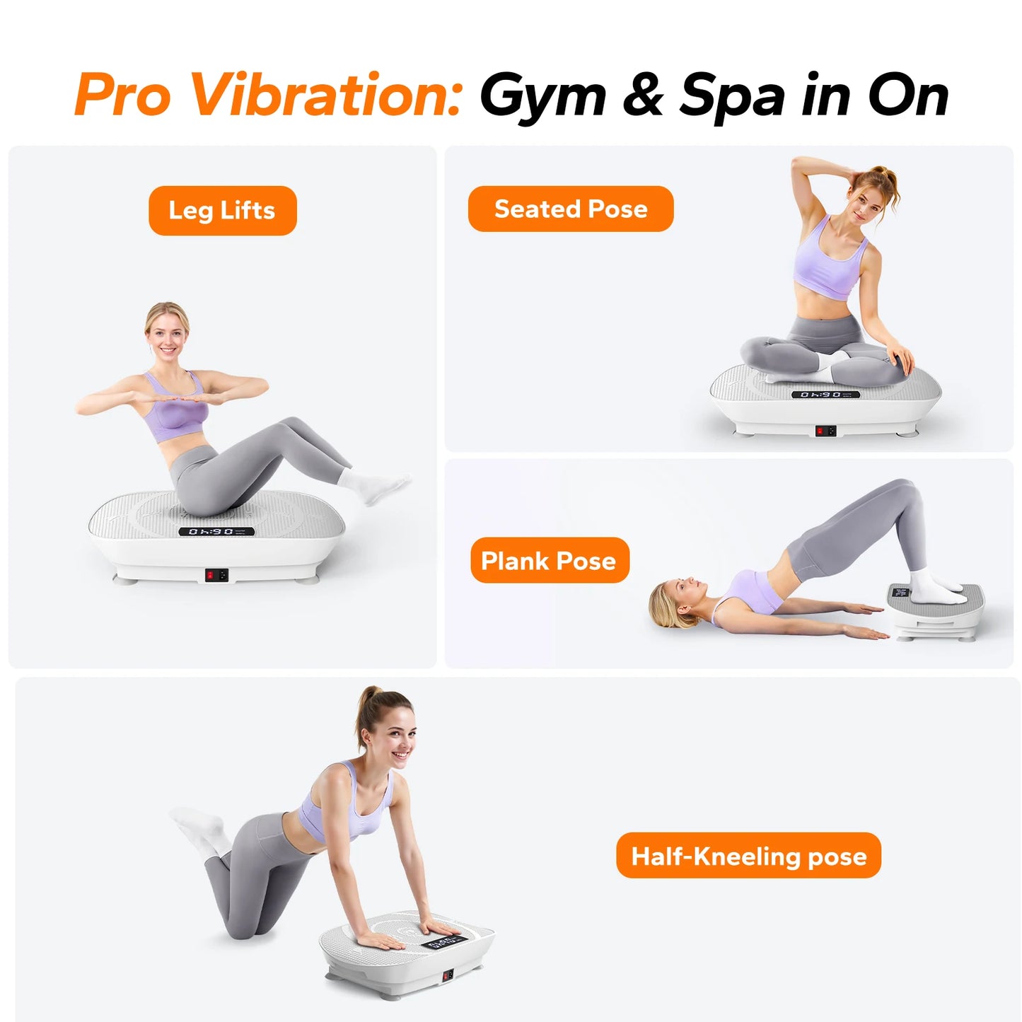 MERACH Vibration Plate Exercise Machine Whole Body Workout Platform For Fitness And Weight Loss Shaping