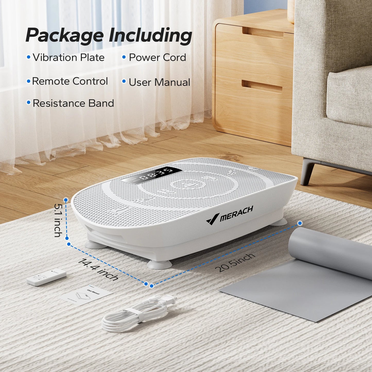 MERACH Vibration Plate Exercise Machine Whole Body Workout Platform For Fitness And Weight Loss Shaping